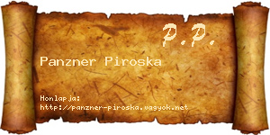 Panzner Piroska névjegykártya